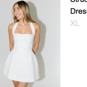 Odd Muse Structured Mini Dress in White